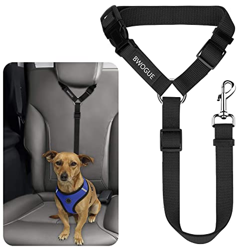 BWOGUE Pet Dog Cat Seat Belts, Car Headrest Restraint Adjustable Safety Leads Vehicle Seatbelt Harness