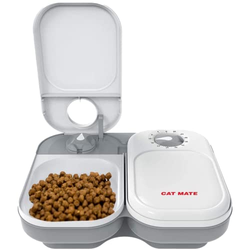 Cat Mate C200 2 Meal Automatic Pet Feeder for Cats and Small Dogs with Ice Pack