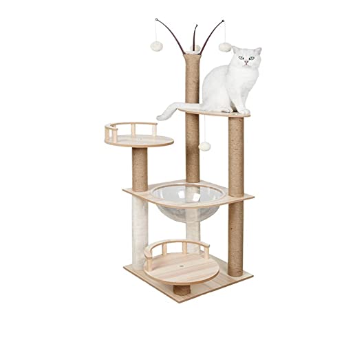 Best Wood For Cat Tree 2024 Vet Ranch We Love Pets   Cat Tree Cat Tower For Indoor Cats 52 Inches Modern Wood Cat Condo With 