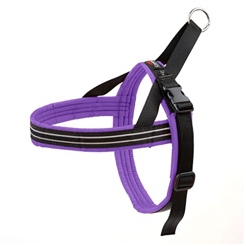 ComfortFlex Sport Harness - American Made No Pull Dog Harness for Small, Medium, Large Dogs - Padded, Reflective No Rub Harness for Walking & Running - Medium, Purple