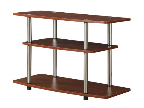 Convenience Concepts Designs2Go No Tools 37 inch 3 Tier TV Stand, Cherry