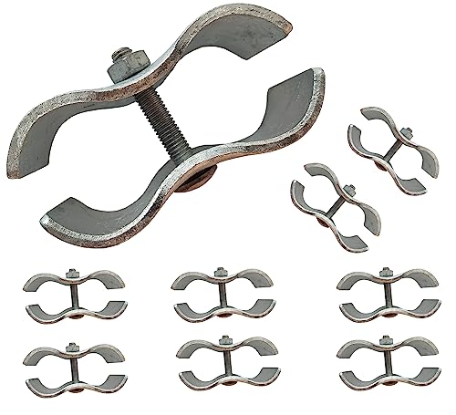 Dog Kennel Clamps & Panel Clamps For Chain Link Fence Made To Fit 1 3/8" Round Posts. Chain Link Clamp, Fence Panel Clamps And Saddle Clamps For Dog Kennels (1-3/8" 8 PCS)