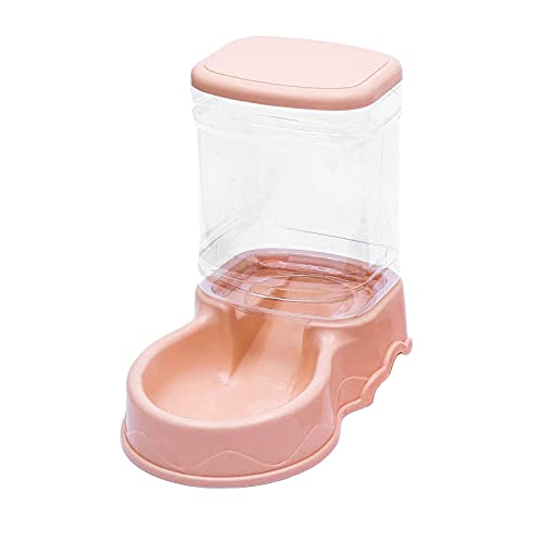 Fenteer Automatic Pet Feeder Small Medium Large Pet Food Feeder Waterer Water Dispenser for Dogs Cats Animals - Pink Food Feeder