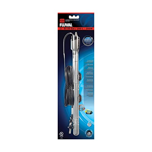 Fluval M200 Ultra-Slim Submersible Aquarium Heater – 200W Underwater Heater for Aquariums up to 65 Gal.