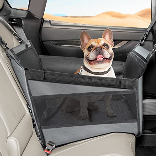 GASUR Dog Car Seat for Medium Dogs, Waterproof Scratchproof Pet Car Seat Stable Car Seat for Dogs Washable Puppy Car Seat with Metal Frame Folding Portable Travel Bags for Dogs