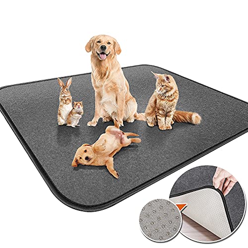 Gimars Washable Pee Pads for Dogs 72"x72" Upgrade Thicker 5 Layers Heavy Absorbency, Non Slip Quick Dry Waterproof Whelping Pads Reusable Dog Mats for Training Housebreaking for Playpen Crate Kennel