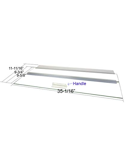 Glass Canopy for Aquariums with and Without Center Braces, 10 Gallon to 200 Gallon Aquariums (Tank Without Center Brace, 36" L x 12" W)