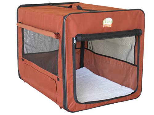 Go Pet Club AB32 Soft Dog Crate, Brown - 32 inches L x 22.2 inches W x 23.5 inches H