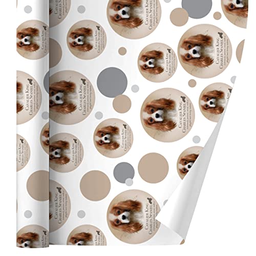 GRAPHICS & MORE Cavalier King Charles Spaniel Dog Breed Gift Wrap Wrapping Paper Roll