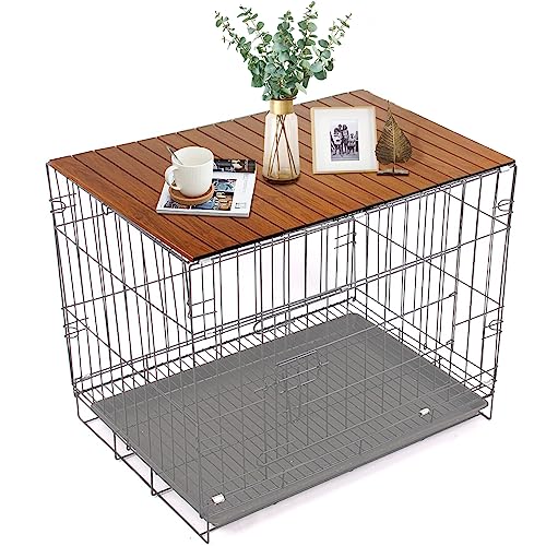 HiCaptain Pet Crate Table Topper – Wire Dog Kennel Topper Custom Pet Crate Table(M (for 36 inch Crate))