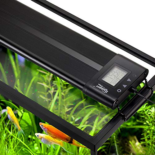 Hygger Auto On Off 48-55 Inch LED Aquarium Light Extendable Dimable 7 Colors Full Spectrum Light Fixture for Freshwater Planted Tank Build in Timer Sunrise Sunset