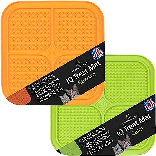 Hyper Pet IQ Treat lick mat for Dogs, Dog Slow Feeder & Cat lick mats | Great Alternative to Slow Feeder Dog Bowls & Cat Slow Feeders | Perfect Dog licking mat, Cat Puzzle Feeder & Dog Enrichment Toys