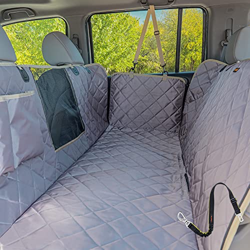 iBuddy Waterproof Dog Seat Cover for Back Seat with Mesh Window,Stain Resistant Dog Car Hammock, Nonslip Pet Car Seat Cover for Car/SUVs/Trucks