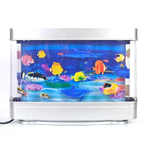 JINYEEZY Fake Aquarium Decorative Lamp Artificial Tropical Fake Fish Tank Aquarium Lights Motion Lamp Night Light Virtual Moving Imitating Ocean