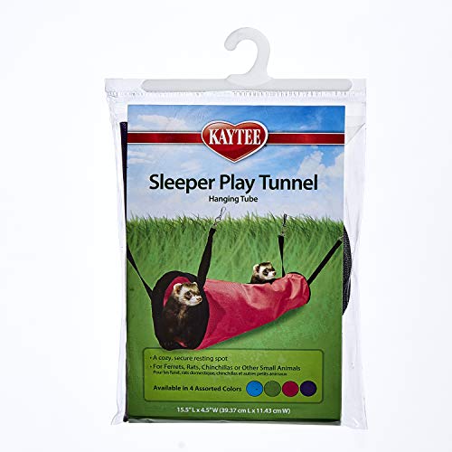 Kaytee Simple Sleeper Play Tunnel Pink, Purple, Blue, Green 15 Inches x 4.5 Inches