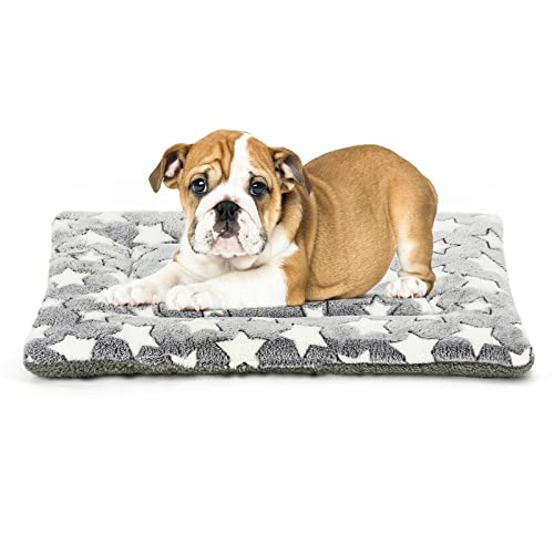 Kigmmro Dog Bed Mat, Reversible Dog Crate Pad for Medium Small Dogs, Portable and Soft Pet Bed Mat, Machine Washable Pet Bed Pad for 24-inch Kennel