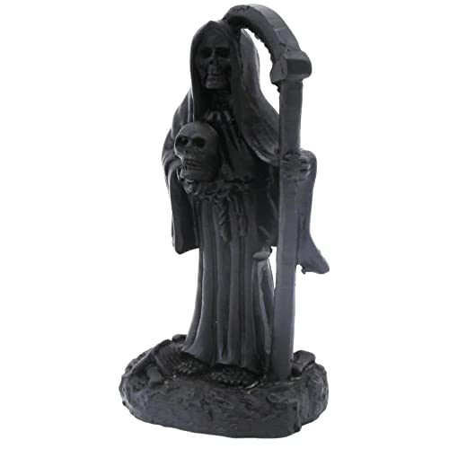 Kocris Casa Death with Sickle Aquarium Fish Tank Decorations Statue Figurine Statue Reptile Turtle Lizard Tanks Terrarium Devil Skull Halloween Décor Ornament Pet