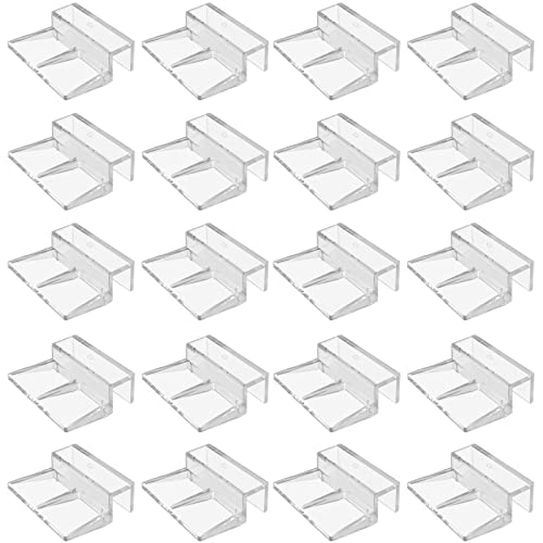 Kukiwhy 20 PCS 6mm Acrylic Aquarium Cover Clip, Clear Fish Tank Glass Cover Clip Support Holder Universal Lid Clips for Rimless Aquariums