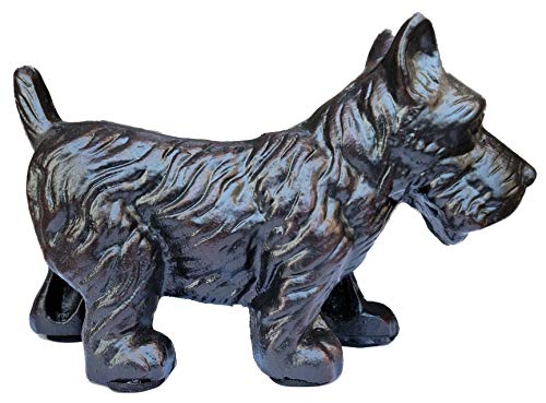 LuLu Decor, 100% Cast Iron Decorative Dog Door Stopper, Doorstop, Sculpture, Dog Statue, Measures 8"x 4.5" (Scottie Dog)