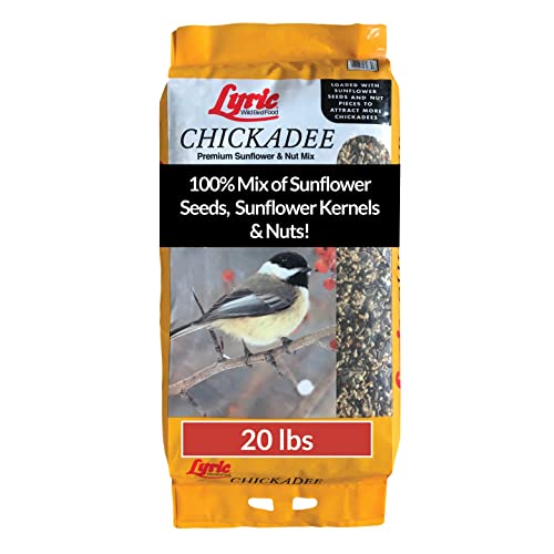 Lyric Chickadee Wild Bird Seed - Sunflower & Nut Premium Bird Food Mix for Chickadees, Nuthatches & Titmice - 20 lb bag