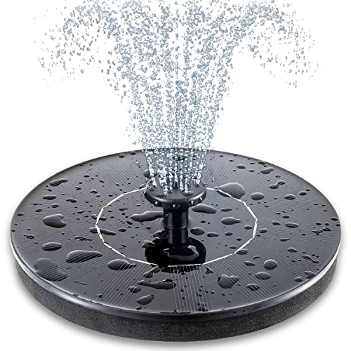 Mademax Solar Bird Bath Fountain Pump, Upgrade Solar Fountain with 6 Nozzle, Free Standing Floating Solar Powered Water Fountain Pump for Bird Bath, Garden, Pond, Pool, Outdoor