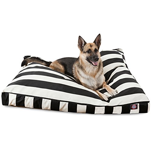 Majestic Pet Vertical Stripe Rectangle Dog Bed, Black, X-Large