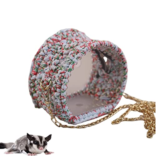 MANON ROSA Floral Small Animal Carrier Bag Portable Travel Outdoor Hangbag for Sugar Gliders Squirrels Marmosets Zebra Finch Parrotlet