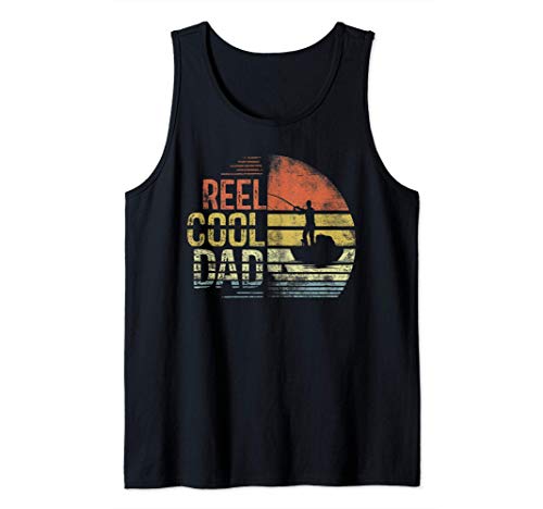 Mens Reel Cool Dad Fisherman Daddy Father's Day Gifts Fishing Tank Top