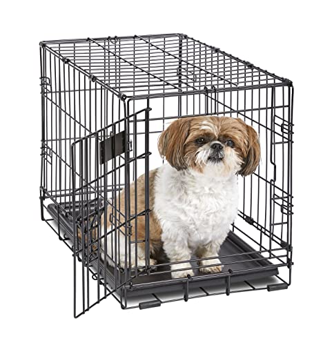 MidWest Homes for Pets Newly Enhanced Single & Double Door iCrate Dog Crate, Includes Leak-Proof Pan, Floor Protecting Feet, Divider Panel & New Patented Features