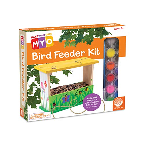 MindWare Make Your Own Bird Feeder Kits for Kids – Build Your Own - Includes 13 Paint Colors and 3 Brushes