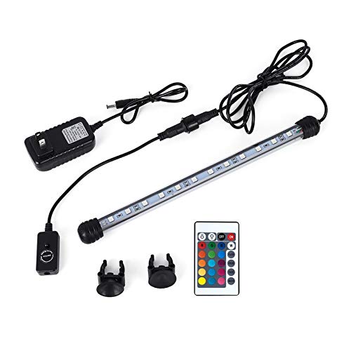 MQ 20 in Submersible LED Aquarium Light, 3.5W Color Changing Fish Tank Light with Remote Control, IP68 Crystal Glass 24 LEDs Lights Bar, for Fish Tank 25-30 inch