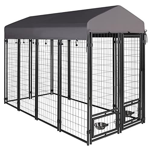 8x8 Dog Kennel With Roof 2024 - Vet Ranch - We Love Pets