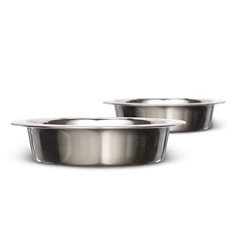 Neater Pet Brands Stainless Steel Dog and Cat Bowls (2 Pack) Neater Feeder Cat Deluxe or Cat Express Extra Replacement Bowl (Metal Food and Water Dish) (1 Cup)