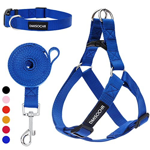 No Pull Dog Harness - Step in Dog Harness and Leash for Small Medium Large Dog - Escape Proof Adjustable Soft Dog Harness Leash Collar Set for Walking Training Hiking Outdoor