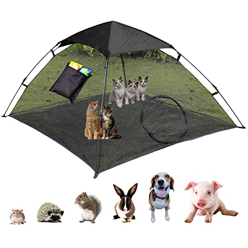 OUTINGPET Cat Tent Outdoor Playpen Pop Up Pet Cat Enclosures Portable Sunshade and Anti-UV Cat Playhouse (Play Tents for Cats and Small Animals) - Outside Habitat