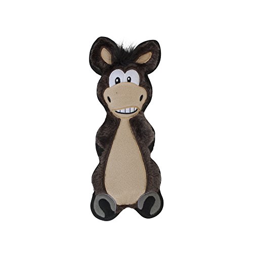 Outward Hound Floppyz Donkey Squeaky Dog Toy, Brown, Medium