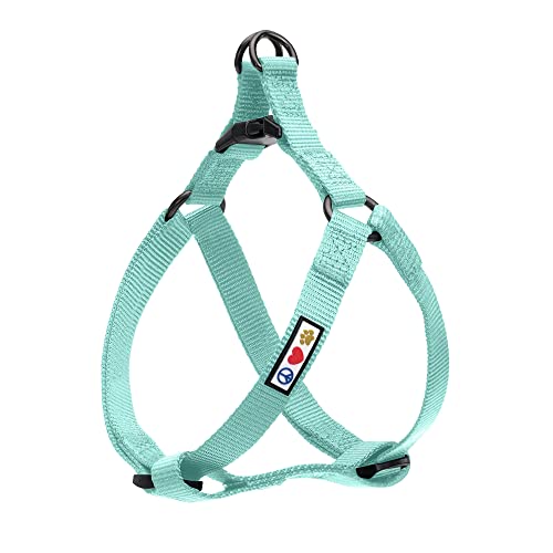 Pawtitas Solid Color Step in Dog Harness or Vest Harness Dog Training Walking of Your Puppy Harness Extra Small Dog Harness Teal Dog Harness