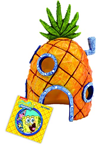 Penn-Plax Spongebob Squarepants Officially Licensed Aquarium Ornament – Spongebob’s Pineapple House – Medium