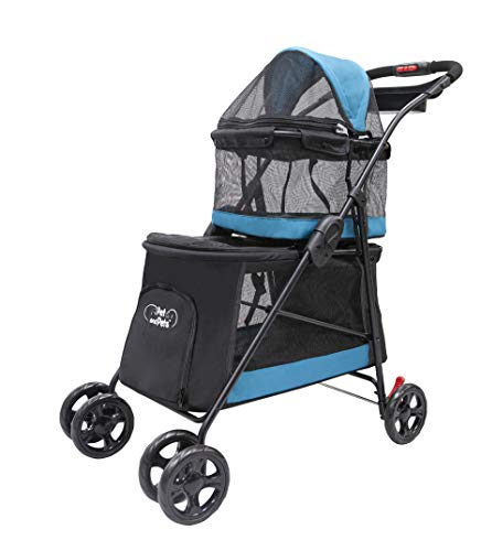 PETIQUE Pet & Pets Double Decker Pet Stroller, 11.53 Pound, Teal