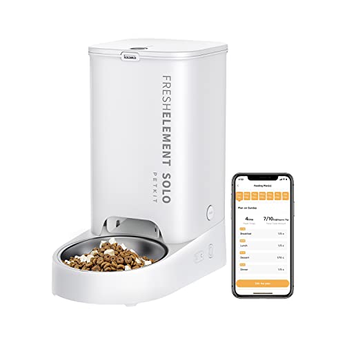 PETKIT Automatic WiFi Cat Feeder, APP Control for Remote Feeding & Monitor, Schedule Up to 10 Meals Per Day, 304 Stainless Steel & Advanced Fresh Lock Technology, Cats/Dogs Up to 15 Days of Feeding