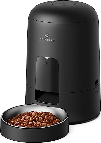 PETLIBRO Automatic Cat Food Dispenser, Feeder Battery-Operated with 180-Day Battery Life, AIR Pet Feeder for Cat & Dog, Timed Cat Feeder Program 1-6 Meals Control, 2L Auto Cat Feeder, Black