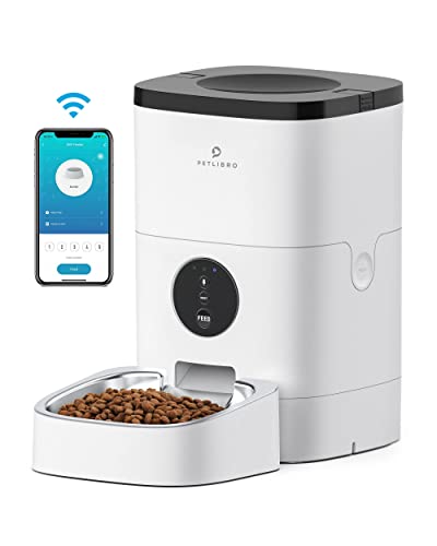 PETLIBRO Automatic Cat Food Dispenser, Wifi Automatic Cat Feeder With Customize Feeding Schedule, Auto Cat Feeder With Interactive Voice Recorder, Timed Pet Feeder For Cat & Dog 1-4 Meals Dry Food 4L