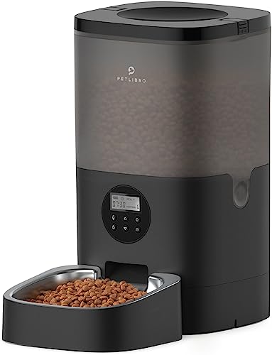 PETLIBRO Automatic Dog Feeder, 6L Dog Food Dispenser with Customize Feeding Schedule, Dog Feeders for Large Dogs with Timer Interactive Voice Recorder, Auto Dog Feeder 1-4 Meals Dry Food