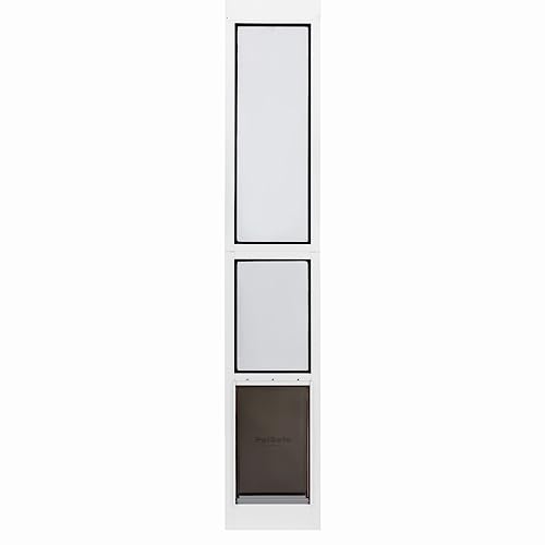 PetSafe Extreme Weather Sliding Glass Pet Door - Easy to Install, Perfect for Rental Homes and Apartments - Adjustable Height 75 7/8" to 80 11/16" - Insert for Patio Sliding Glass Doors, Large Size