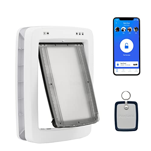 PetSafe SmartDoor™ Never Rust Connected Pet Door, Dog and Cat, Selective Entry and Exit, App Enabled Pet Door, Smart Device, Smartphone Controlled, Customize Schedule, Multiple Pets, Large