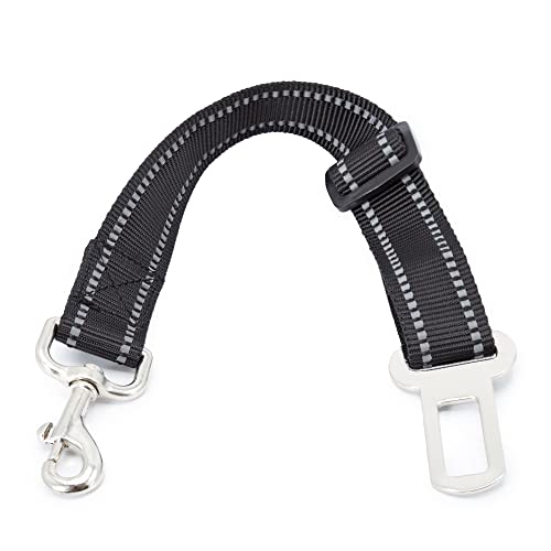 Poodle Pet Easy Click Car Seat Belt for Dogs | Adjustable Length Nylon Strap and Metal Car Seat Buckle | Safe and Secure Pet Seat Bel (Small)