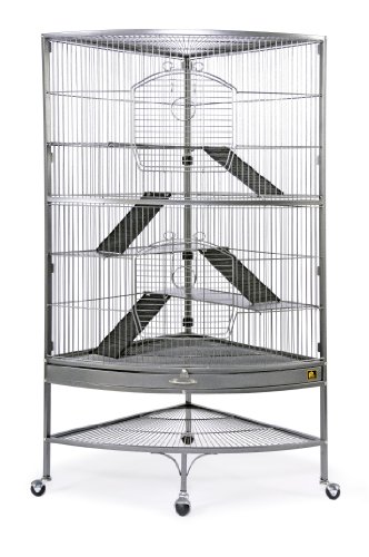 Prevue 490 Pet Products Corner Ferret Cage, Black Hammertone