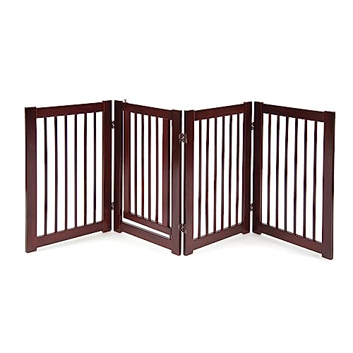 Primetime Petz 360 Configurable Dog Gate with Door – Indoor Freestanding Walk Through Wood Pet Gate