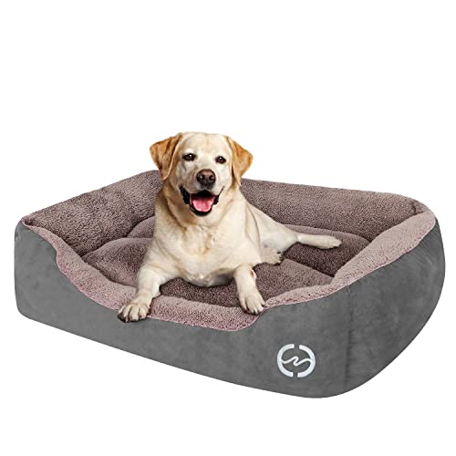 PUPPBUDD Dog Beds for Medium Dogs, Rectangle Washable Dog Bed Comfortable and Breathable Pet Sofa Warming Orthopedic Dog Bed for Medium Dogs