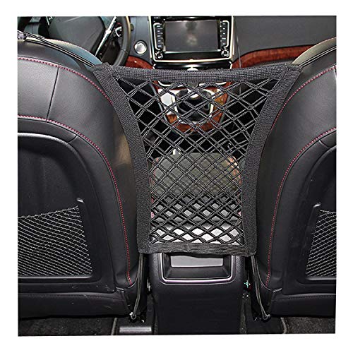 Rfazunly Car Seat Net Organizer, Car Backseat Dog Barrier, Cargo Tissue Purse Holder, Driver Storage Netting Pouch, Pet Disturb Stopper, Seat Mesh Obstacle Vehicle Travel (1 Layer)